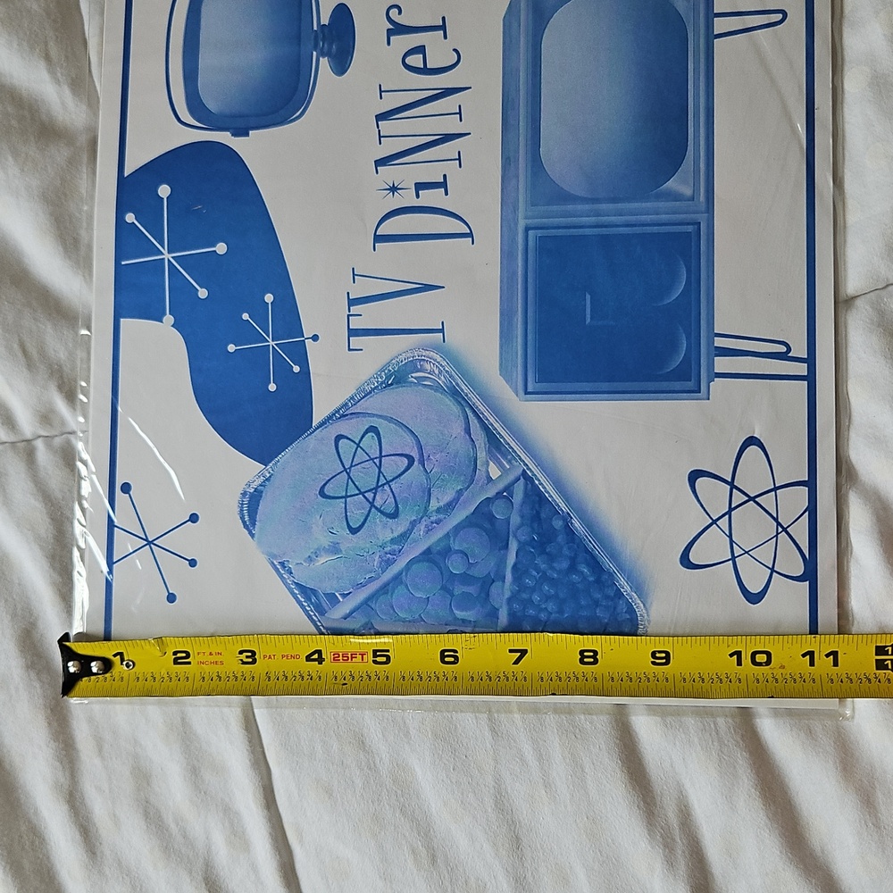 Retro TV Dinner Nite Paper disposable Placemats Package of 12.   #230